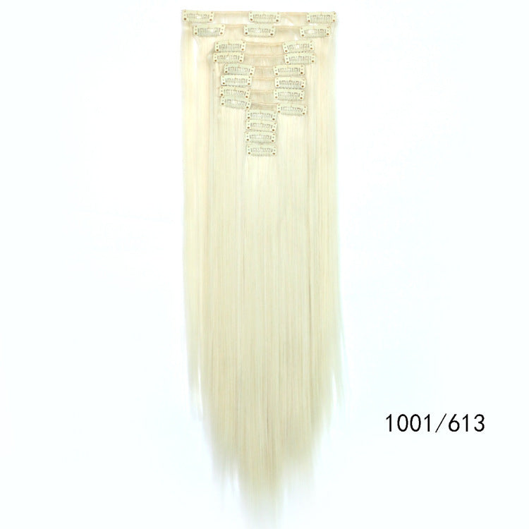 Straight hair wig piece clip hairless hair extension piece