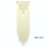 Straight hair wig piece clip hairless hair extension piece