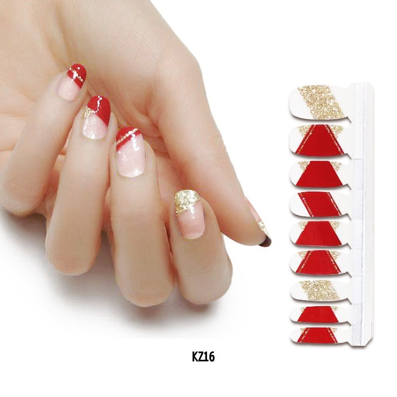 Pearl gloss nail polish film nail sticker