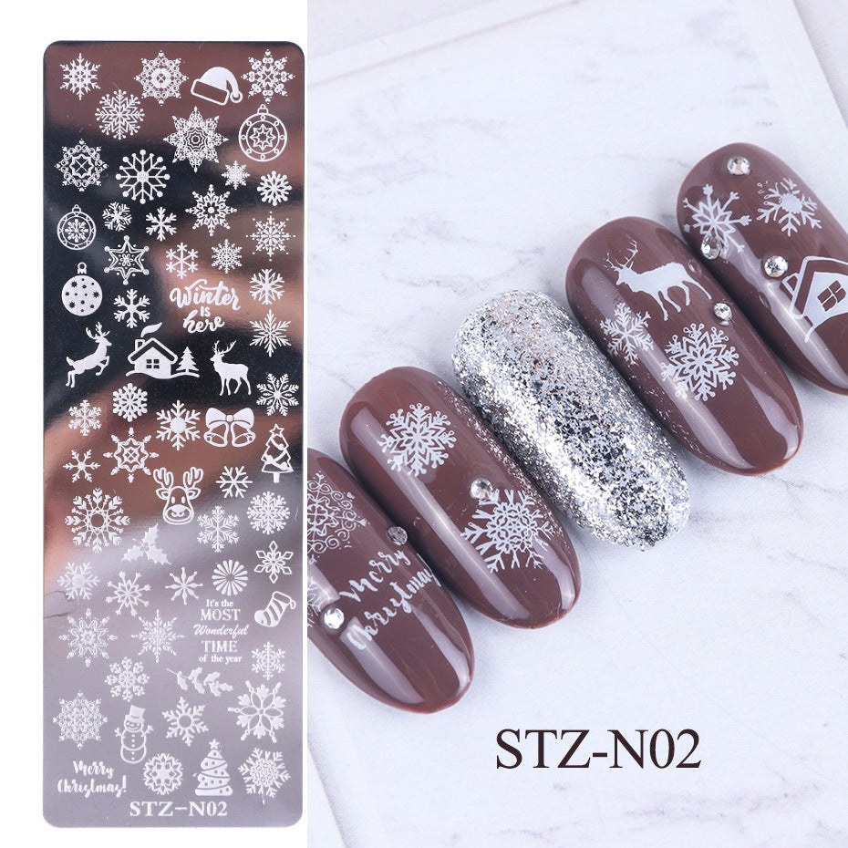 Nail print long steel plate