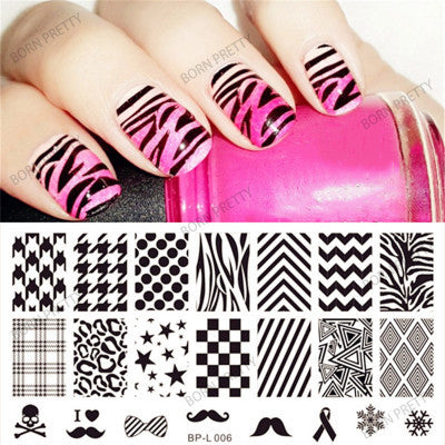 Nail art printing template painting transfer set tool pattern pattern series