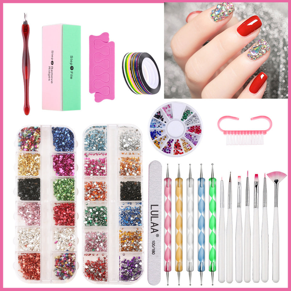 Nail Lamp Nail Art Sticker Drill Tool Set