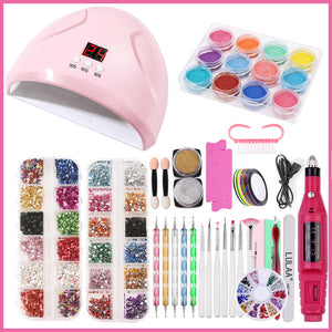 Nail Lamp Nail Art Sticker Drill Tool Set