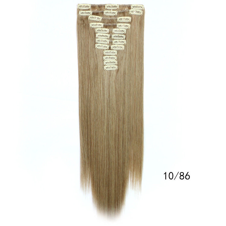 Straight hair wig piece clip hairless hair extension piece