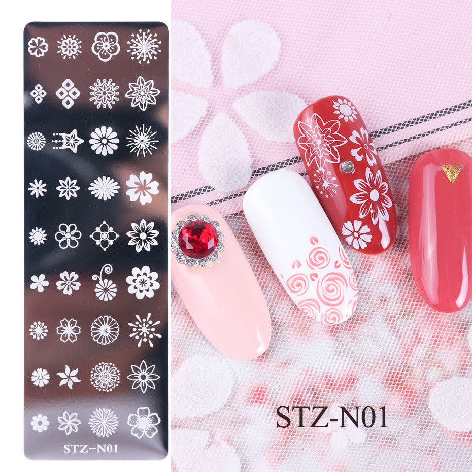 Nail print long steel plate