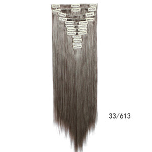 Straight hair wig piece clip hairless hair extension piece