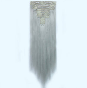 Straight hair wig piece clip hairless hair extension piece