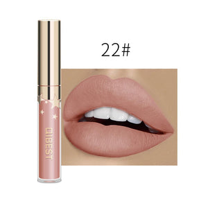 QIBEST matte matte non-stick cup lip gloss