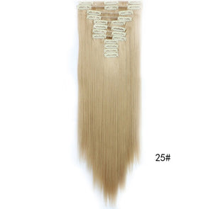 Straight hair wig piece clip hairless hair extension piece