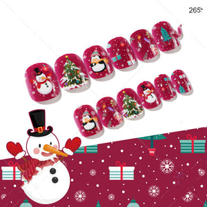 Christmas Cute Children Nails 24 Pieces Wearable