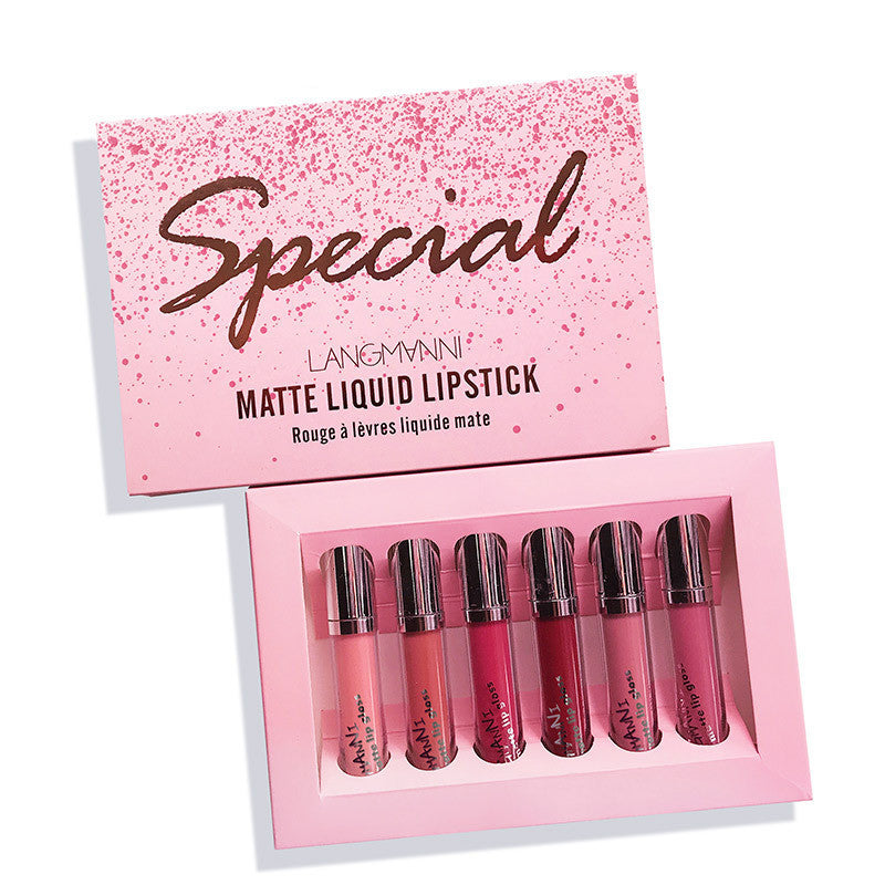 Lipstick 6 Count Set Matte Velvet Lip Gloss