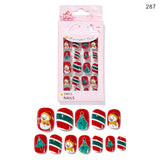 Christmas Cute Children Nails 24 Pieces Wearable