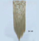 Straight hair wig piece clip hairless hair extension piece