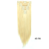 Straight hair wig piece clip hairless hair extension piece