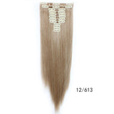 Straight hair wig piece clip hairless hair extension piece