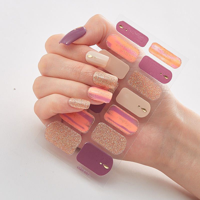 Laser Nail Polish Film Fashion Nail Stickers