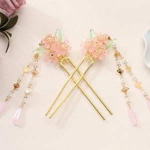 Antique Hanfu Headdress Tassel Bride Hairpin Step Shaking Insert Comb Hair Jewelry