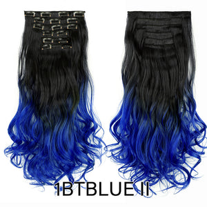 Straight hair wig piece clip hairless hair extension piece