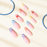 Rainbow Wave Fake Nails Nail Stickers