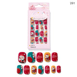 Christmas Cute Children Nails 24 Pieces Wearable