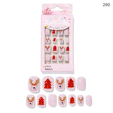 Christmas Cute Children Nails 24 Pieces Wearable